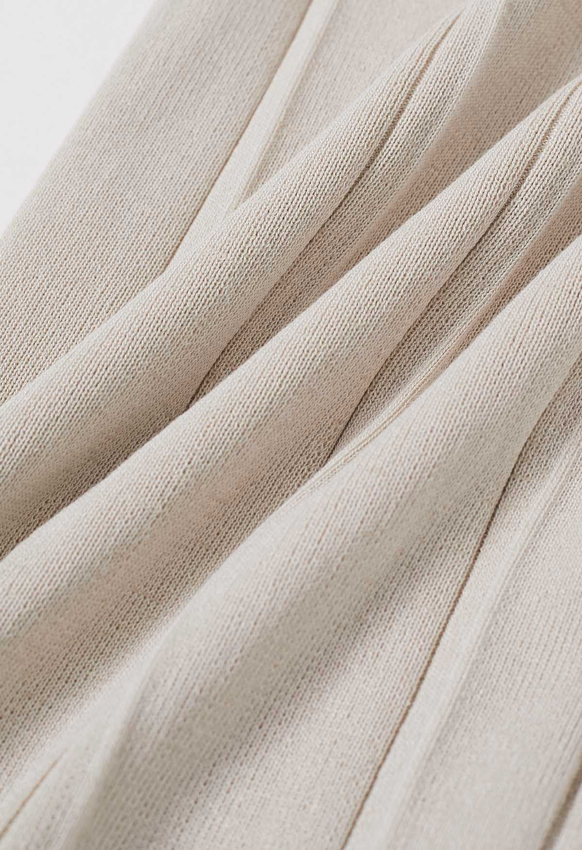 Cream Harmony Knit Set for women