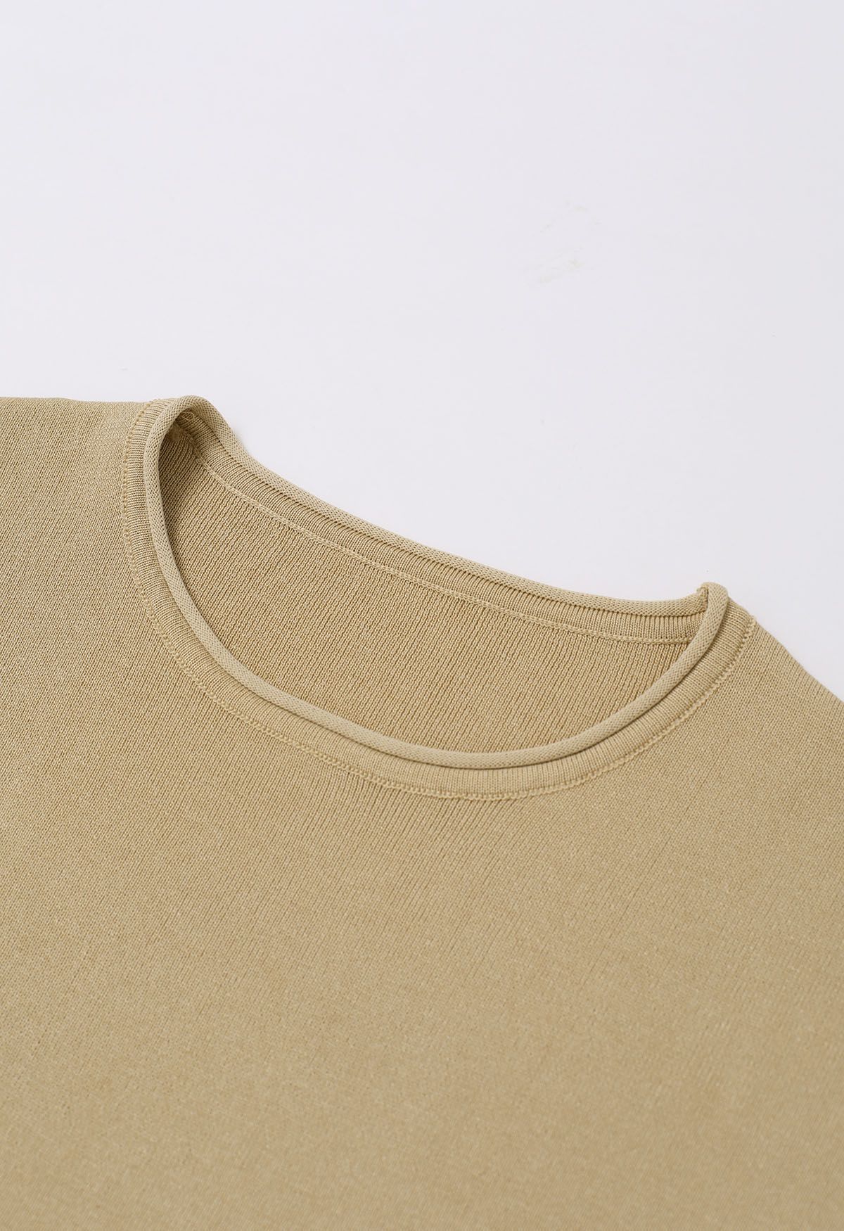 Golden beige Knit set for women