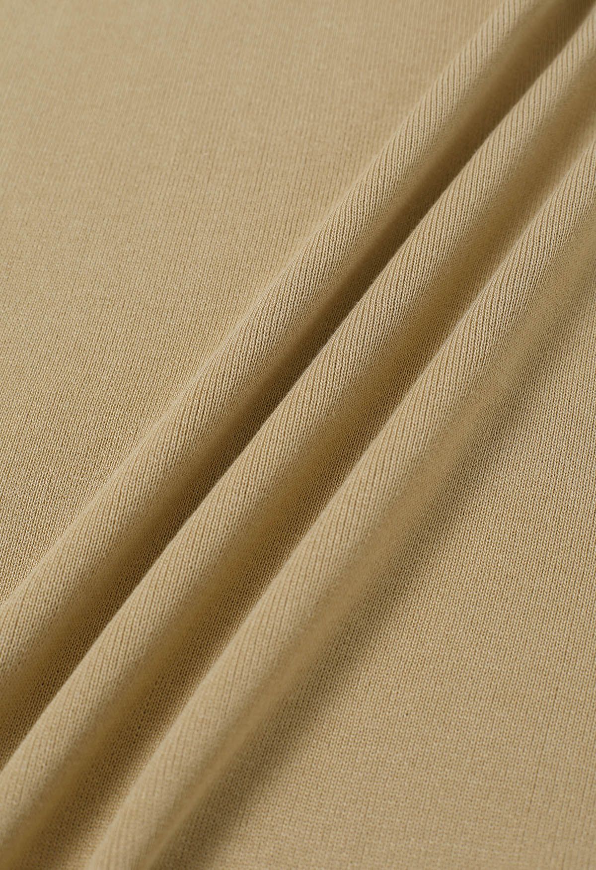 Golden beige Knit set for women