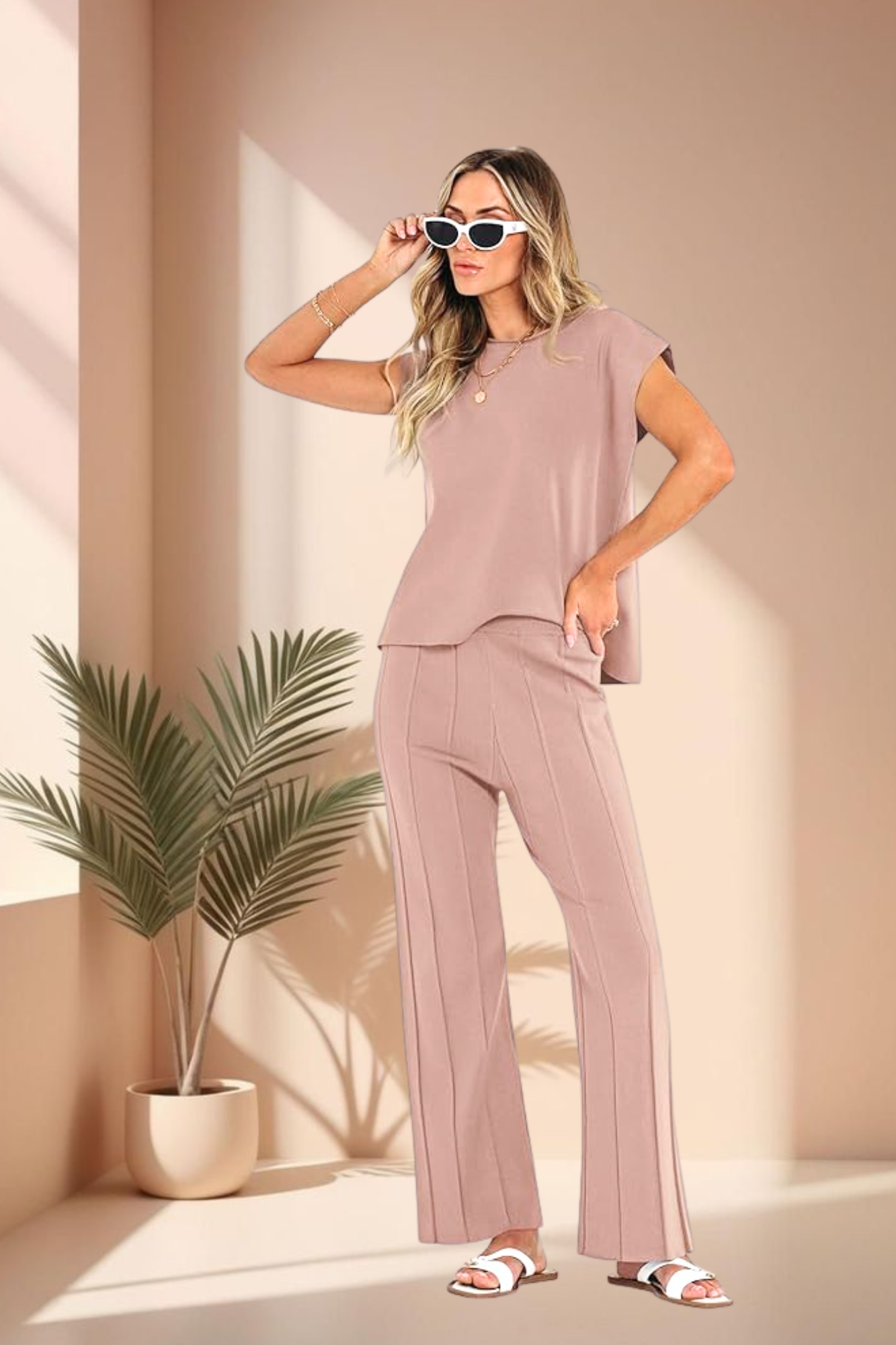 Nude Serenity Knit set for women