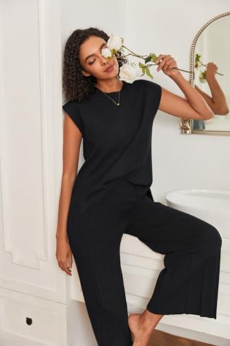 Black Aura Knit Set for women
