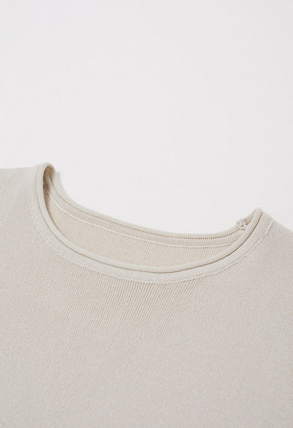Cream Harmony Knit Set for women