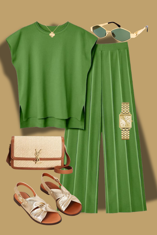 Green Essence Knit Set for women