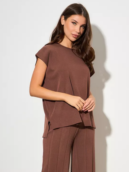 Mocha Flow Knit Set for women